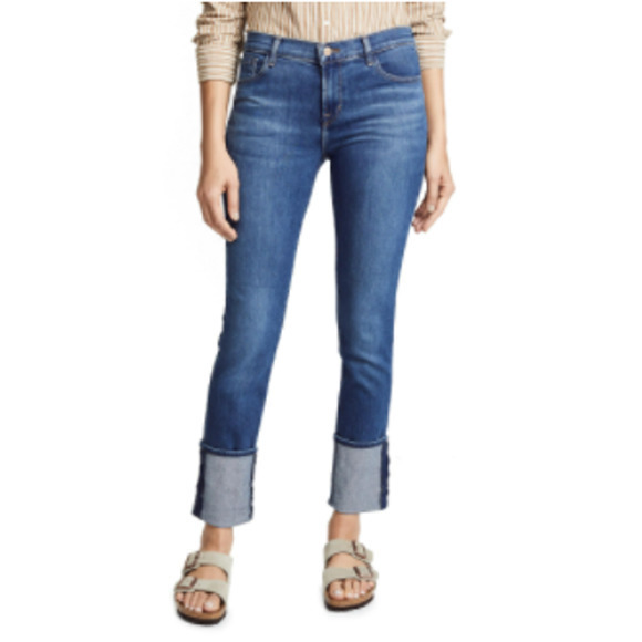 J Brand Maude Mid Rise Jeans 28 Cuff - Picture 1 of 12
